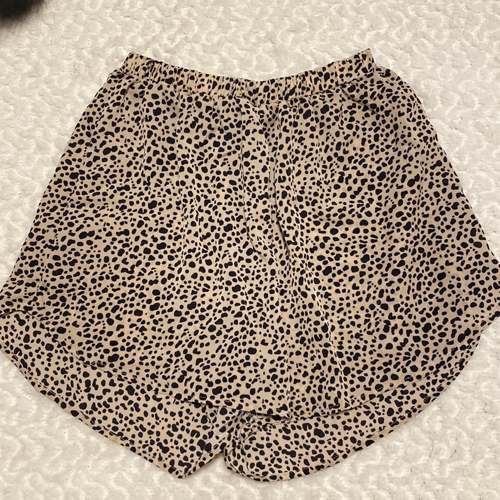 High waist leopard shorts